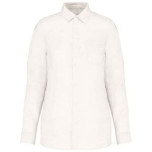 Spasso Womens/Ladies Linen Long-Sleeved Shirt / White
